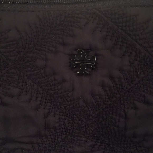 Tory Burch small black flame quilt tote - Picture 2 of 8